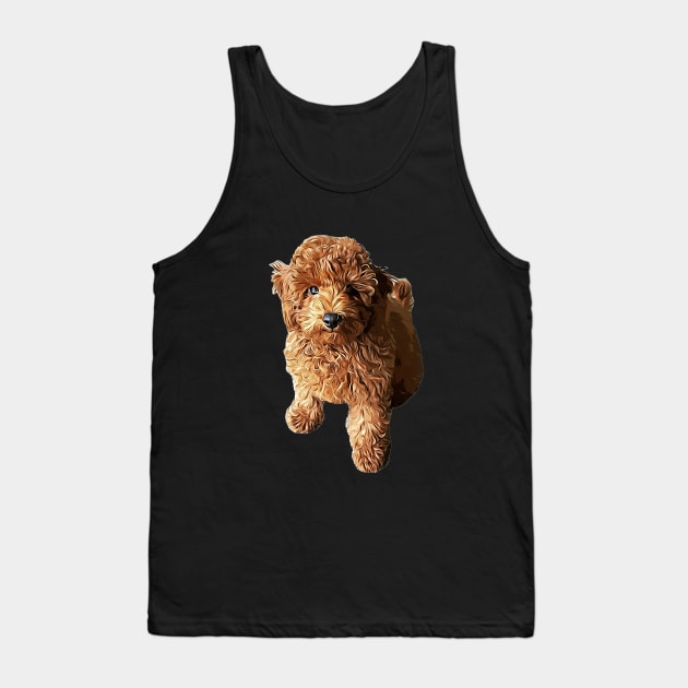 Poodle Puppy Dog- Cutest curls Tank Top by ElegantCat